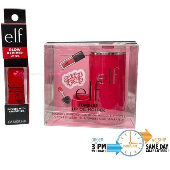💋 ELF lip oil attachment & Lip oil bundle 💄 Red delicious NEW in box - Picture 1 of 15